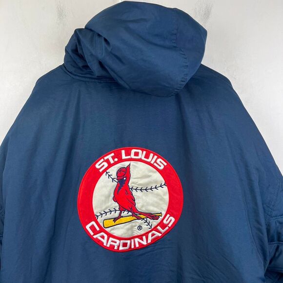 Vintage Starter MLB Navy St .Louis Cardinals Puffer Jacket Size XL - Picture 4 of 8